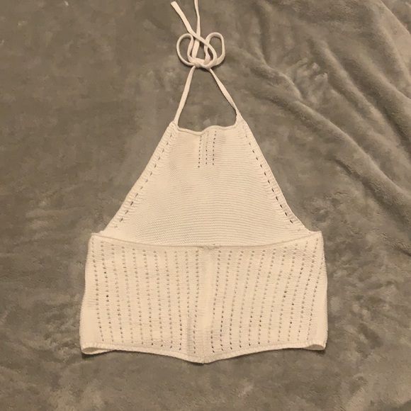 White knit tie knot tank - Picture 2 of 2